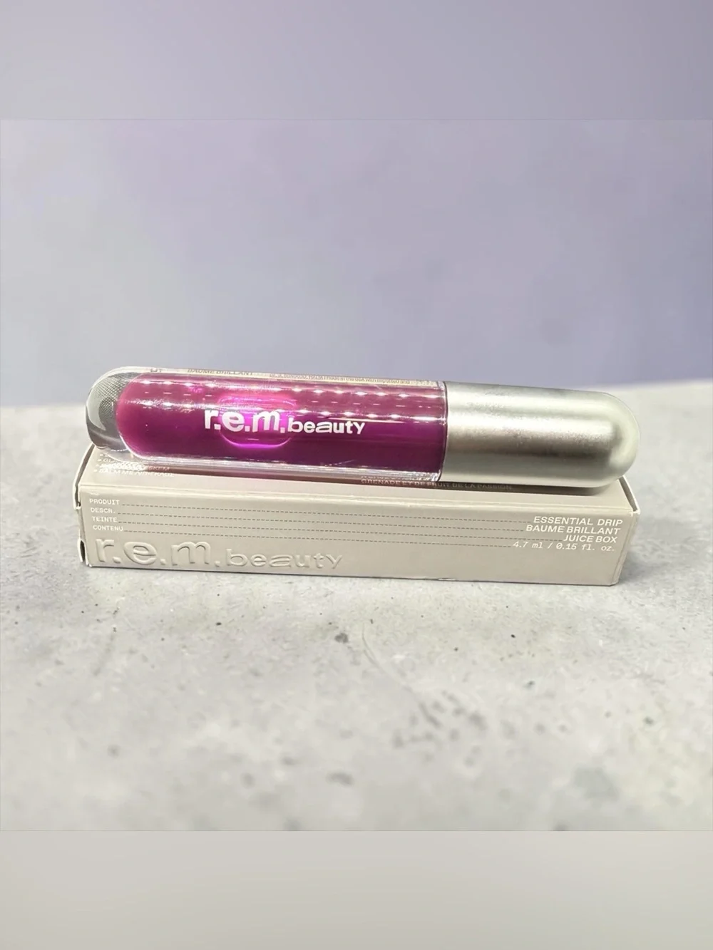 💜R.E.M. BEAUTY💜Essential Drip Lip Gloss in Juice Box/NIB